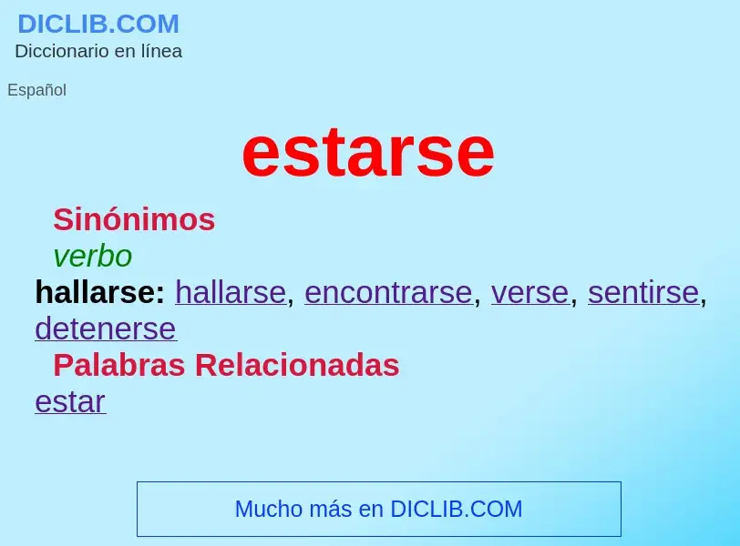 What is estarse - definition