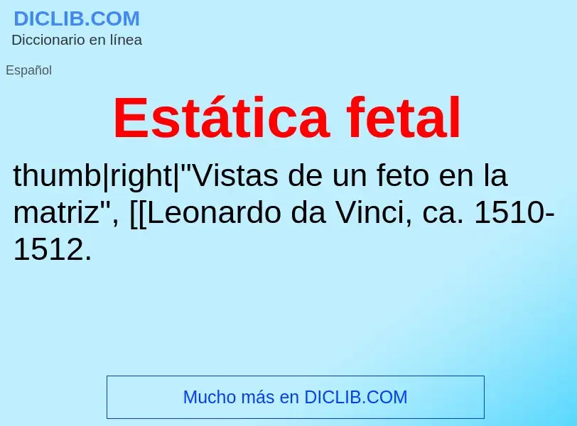 O que é Estática fetal - definição, significado, conceito