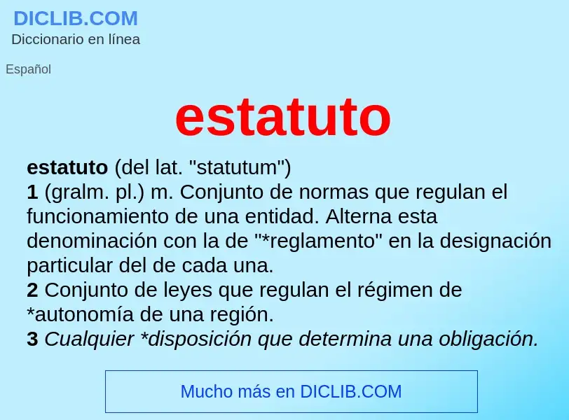 Wat is estatuto - definition