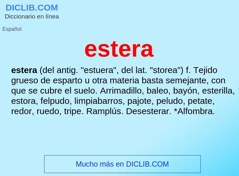 Wat is estera - definition