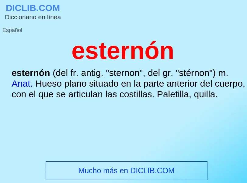 What is esternón - meaning and definition