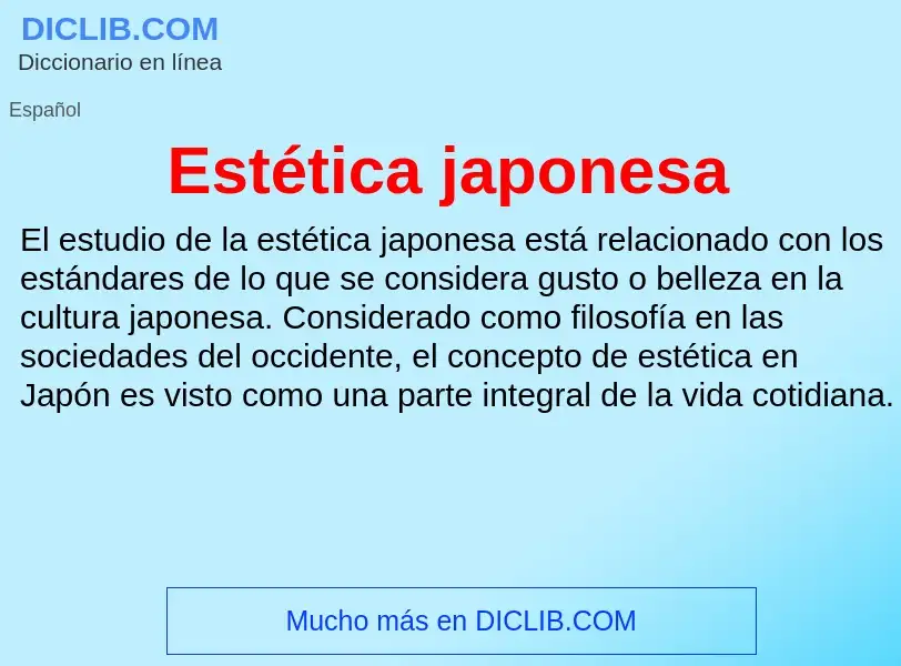 Wat is Estética japonesa - definition