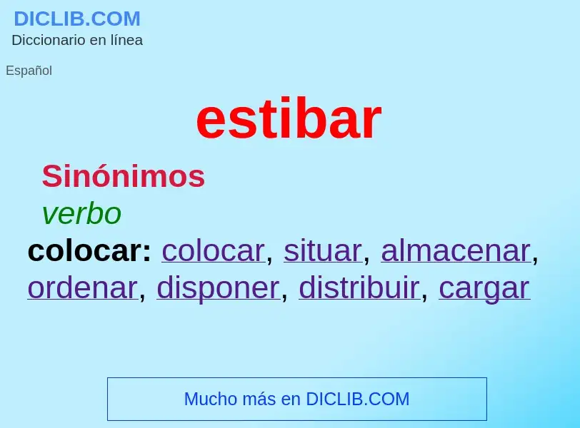 Wat is estibar - definition