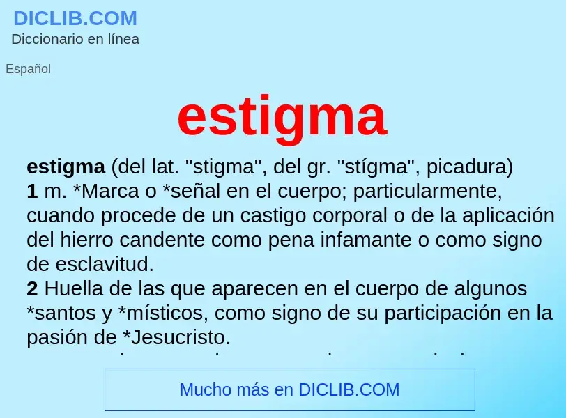 Was ist estigma - Definition