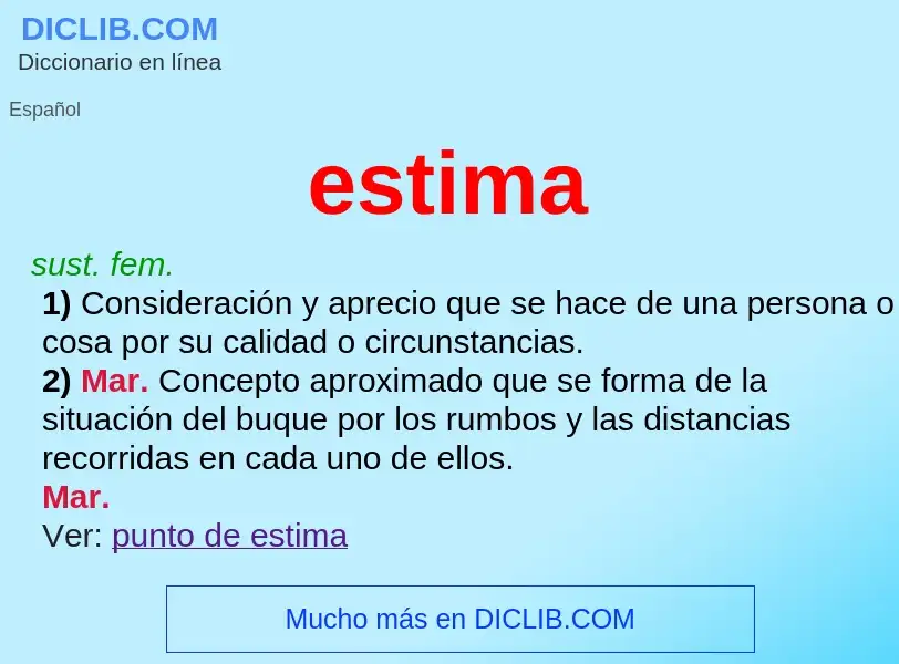 Was ist estima - Definition