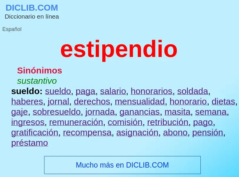 O que é estipendio - definição, significado, conceito