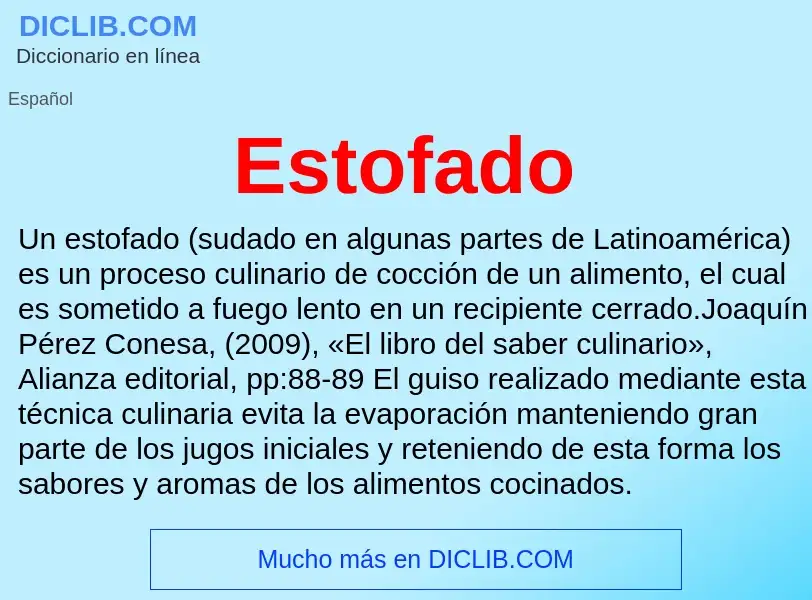 O que é Estofado - definição, significado, conceito