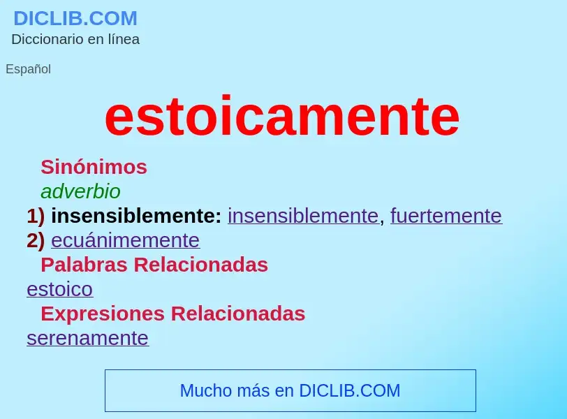 ¿Qué es estoicamente? - significado y definición