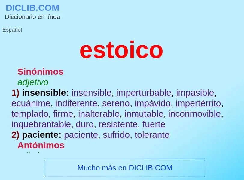 What is estoico - definition