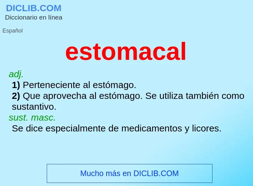 What is estomacal - definition