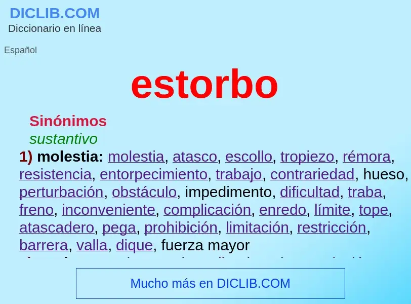 Wat is estorbo - definition