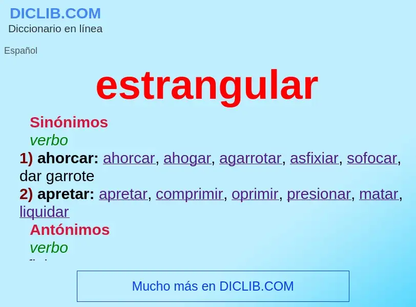 ¿Qué es estrangular? - significado y definición