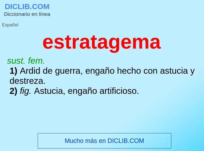 What is estratagema - definition