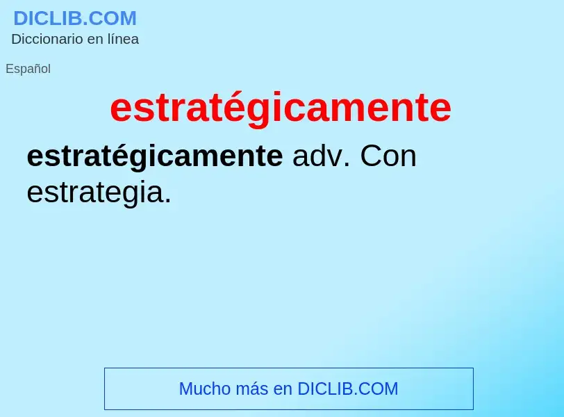 O que é estratégicamente - definição, significado, conceito