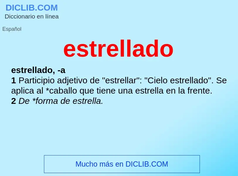 Wat is estrellado - definition