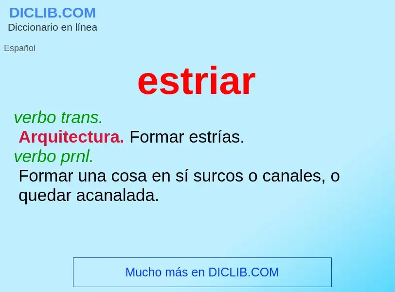 Wat is estriar - definition