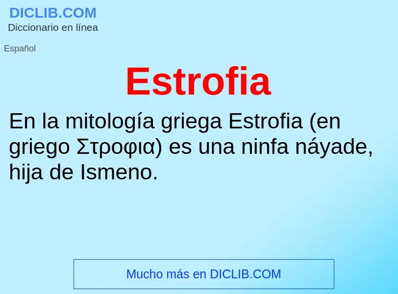 ¿Qué es Estrofia? - significado y definición