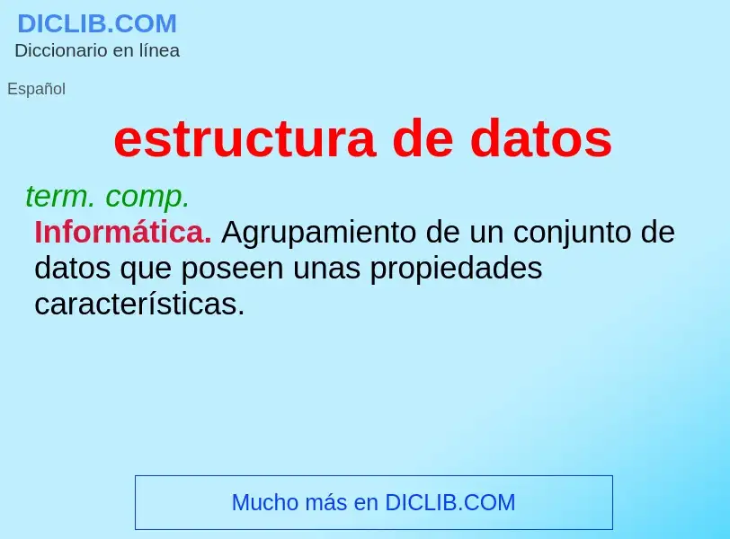 ¿Qué es estructura de datos? - significado y definición