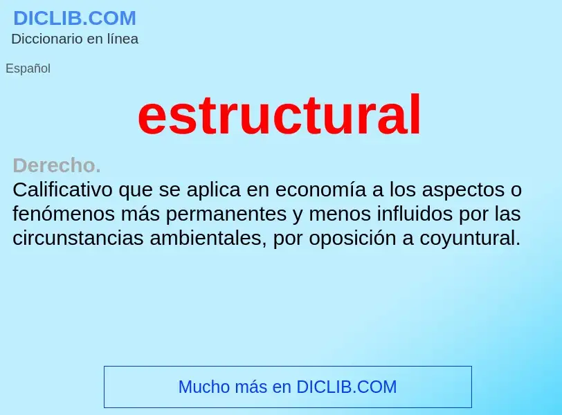 Что такое estructural - определение