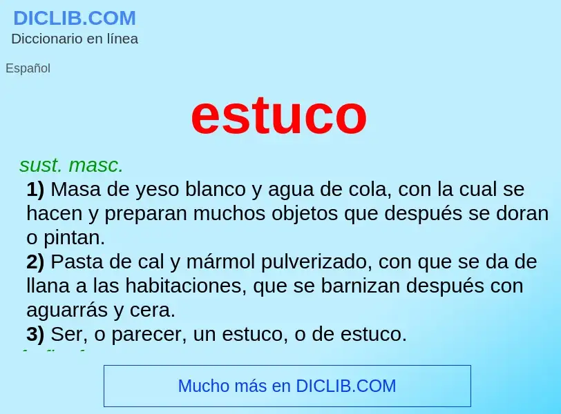 What is estuco - meaning and definition