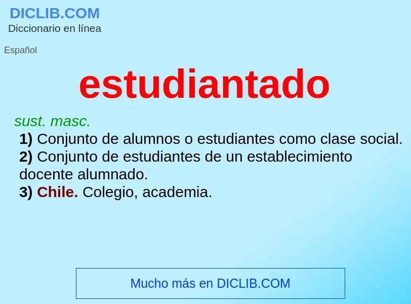 ¿Qué es estudiantado? - significado y definición