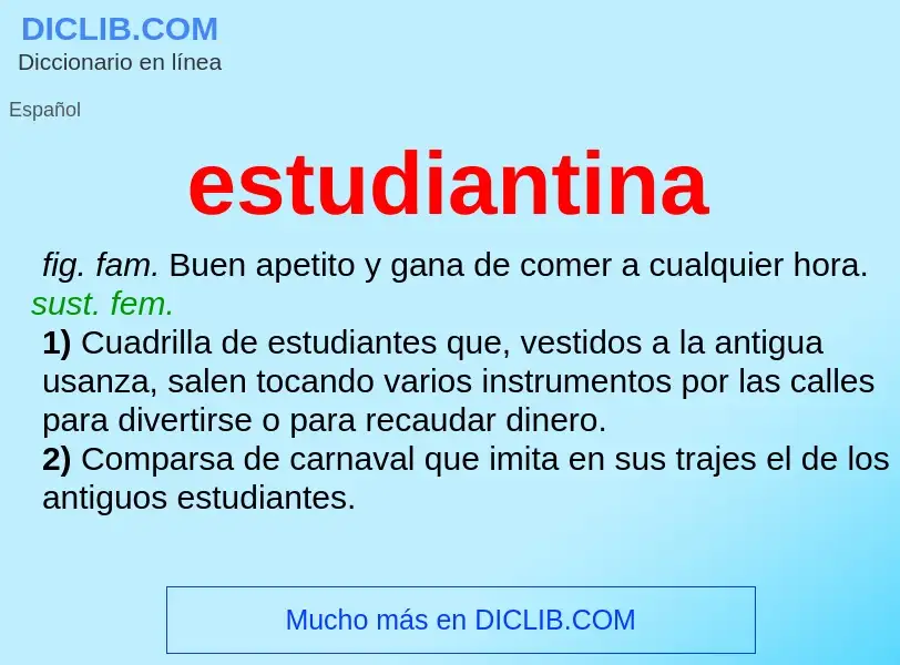 What is estudiantina - definition