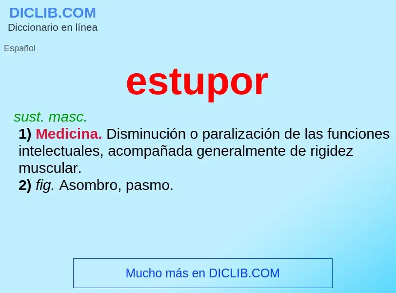 What is estupor - definition