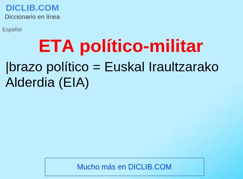 What is ETA político-militar - definition