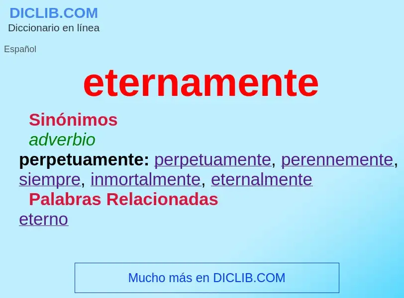 Wat is eternamente - definition