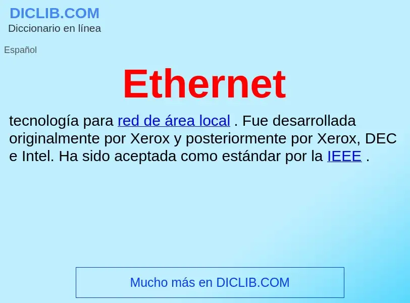 What is Ethernet - meaning and definition