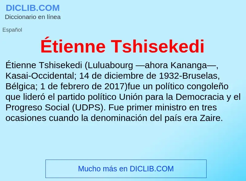 Что такое Étienne Tshisekedi - определение