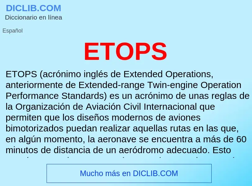 Что такое ETOPS - определение