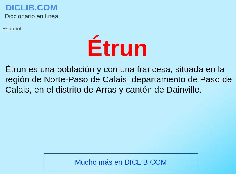 Wat is Étrun - definition