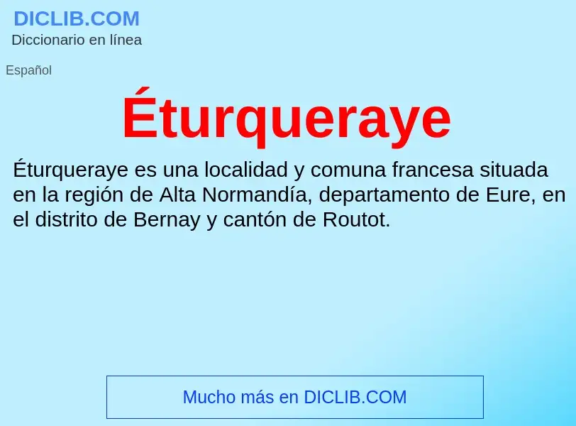 Wat is Éturqueraye - definition