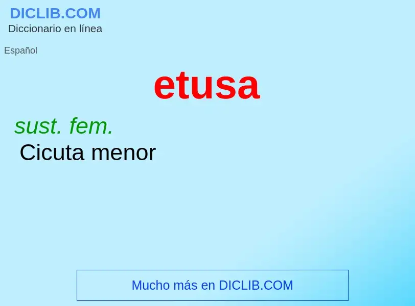 What is etusa - definition