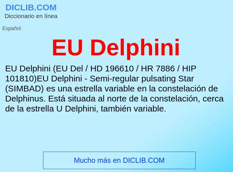 Что такое EU Delphini - определение