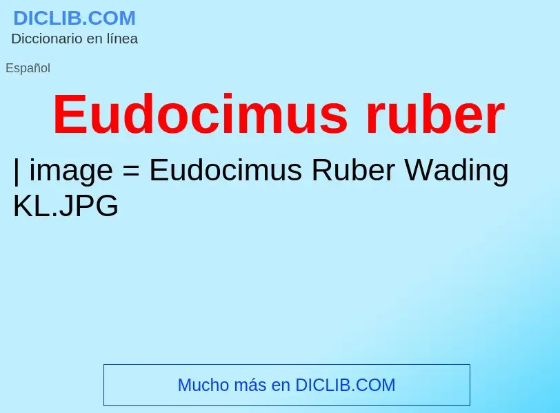 O que é Eudocimus ruber - definição, significado, conceito