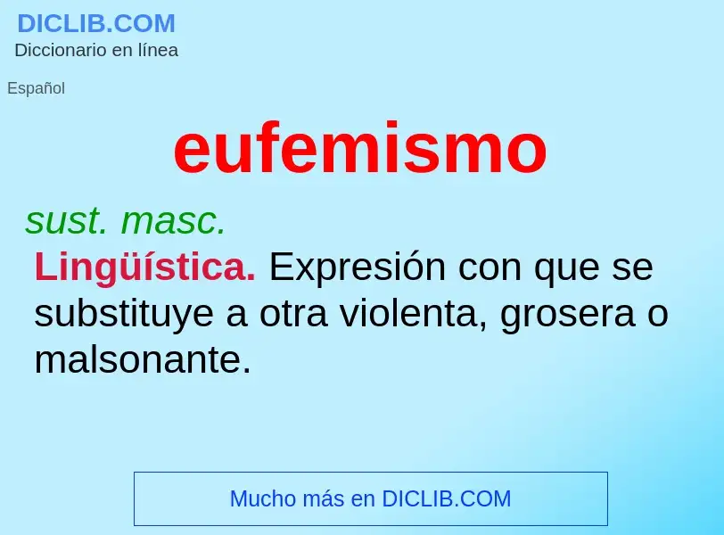 What is eufemismo - definition