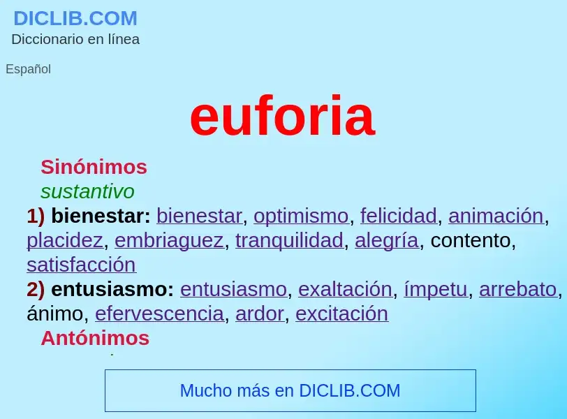 What is euforia - definition