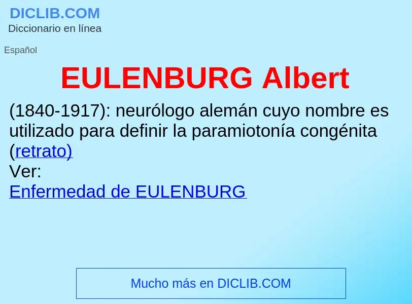 Что такое EULENBURG Albert - определение