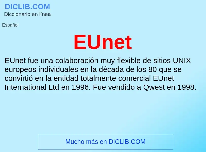 Что такое EUnet - определение