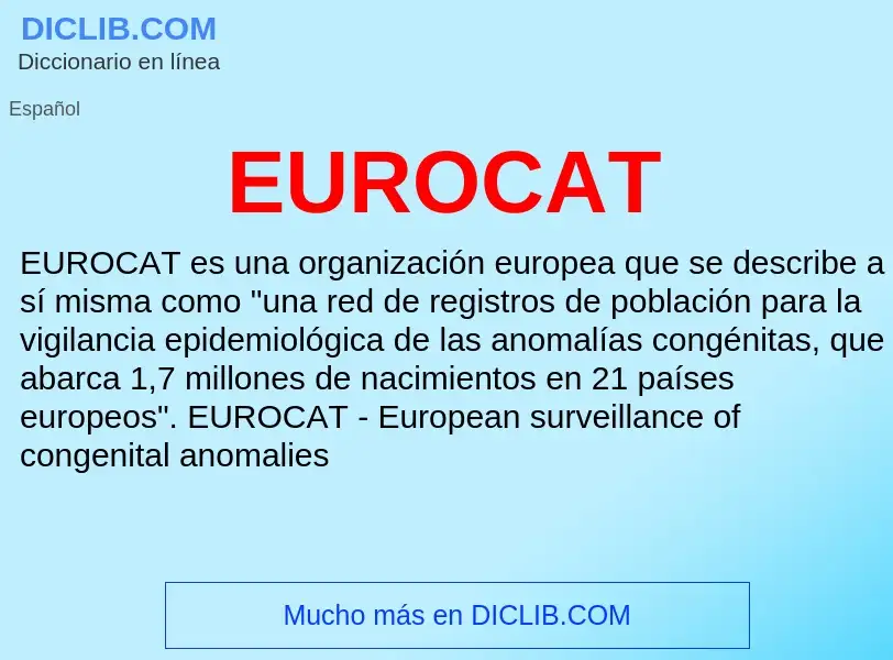 Что такое EUROCAT - определение