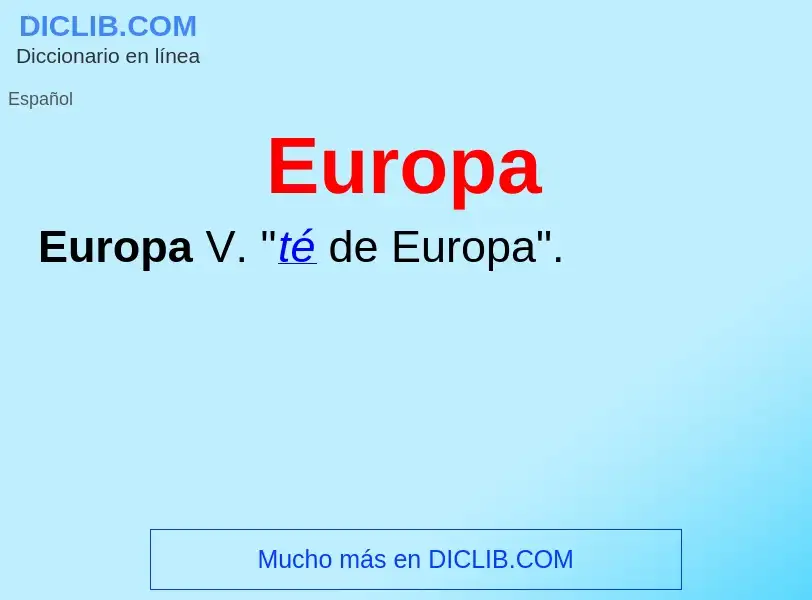 Wat is Europa - definition