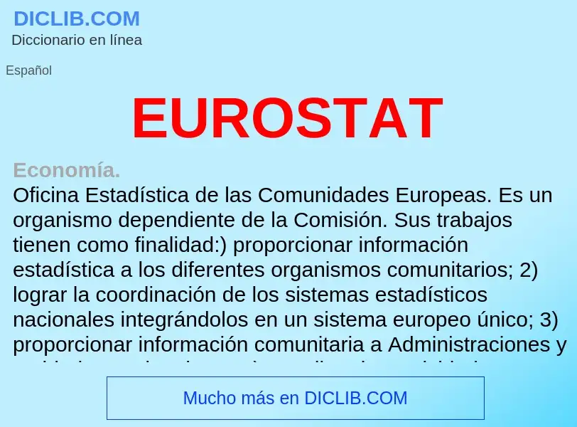 Что такое EUROSTAT - определение