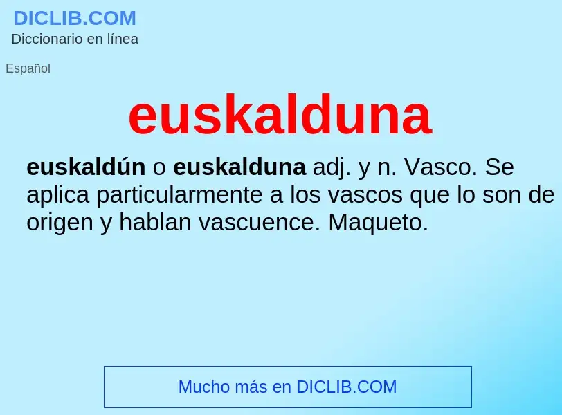 What is euskalduna - definition