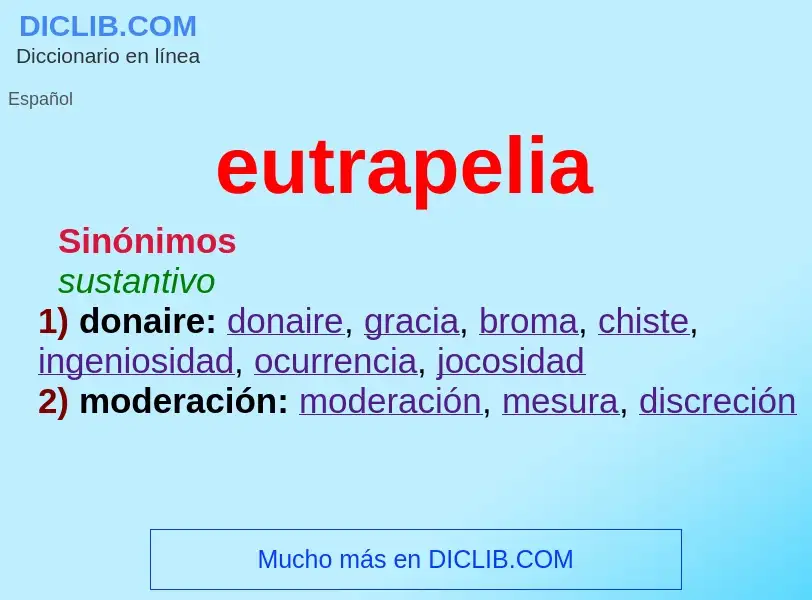 What is eutrapelia - definition