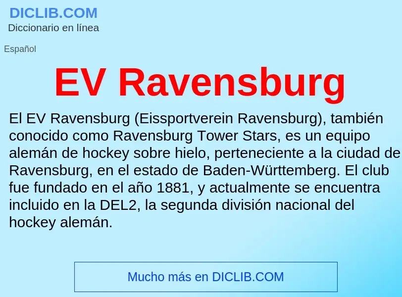 Что такое EV Ravensburg - определение