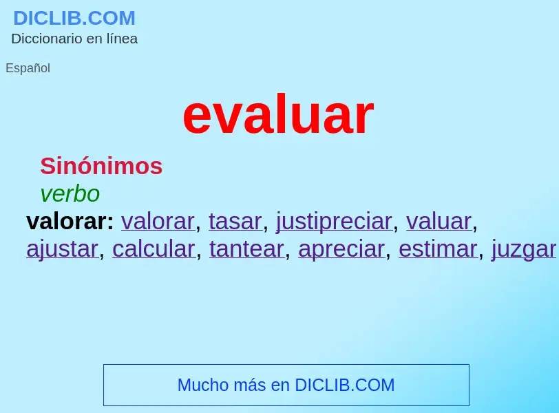 What is evaluar - definition