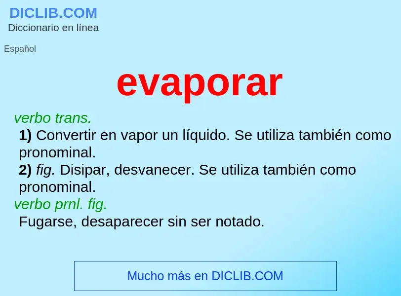 O que é evaporar - definição, significado, conceito