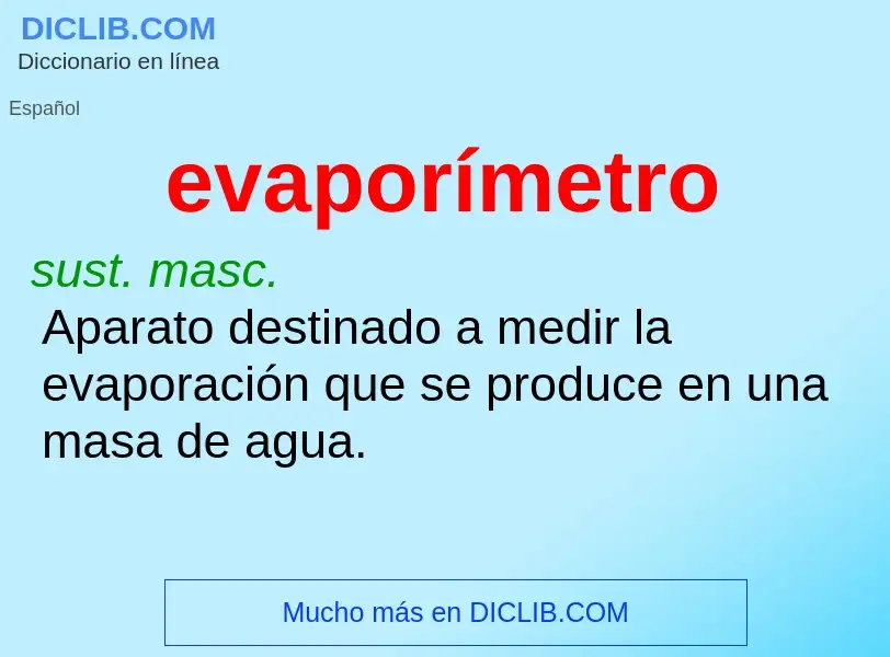 What is evaporímetro - definition